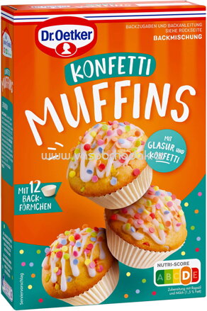 Dr.Oetker Backmischungen Kleingebäck Muffins Konfetti, 360g