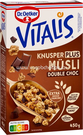 Dr.Oetker Vitalis Knusper Plus Double Choc, 450g