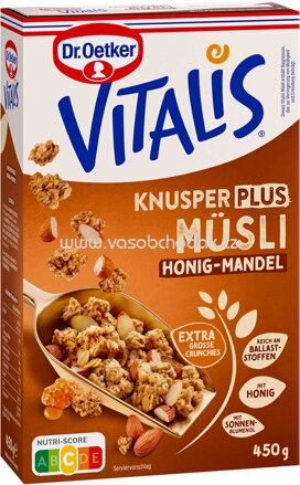 Dr.Oetker Vitalis Knusper Plus Honig-Mandel, 450g