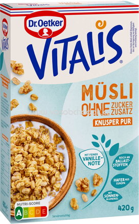 Dr.Oetker Vitalis ohne Zuckerzusatz Knusper Pur, 420g