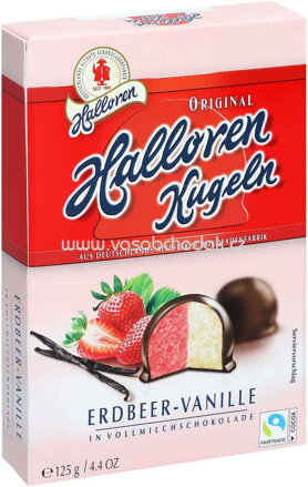 Halloren Kugeln Erdbeer-Vanille, 125g