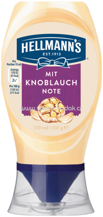 Hellmann's Mit Knoblauch Note Sauce, 250 ml