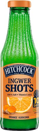 Hitchcock Ingwer Shots Orange Kurkuma Acerola, 500 ml