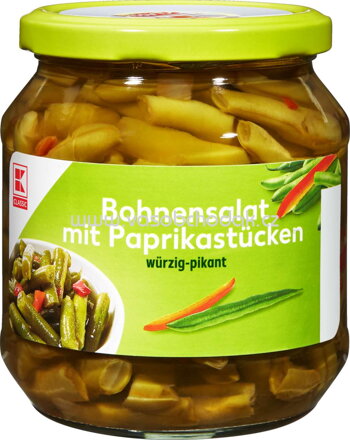 K-Classic Bohnensalat mit Paprikastücken würzig-pikant, 530g