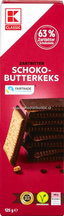 K-Classic Zartbitter Schoko Butterkeks, 125g