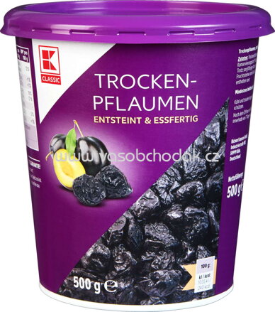 K-Classic Trocken Pflaumen, entsteint, 500g