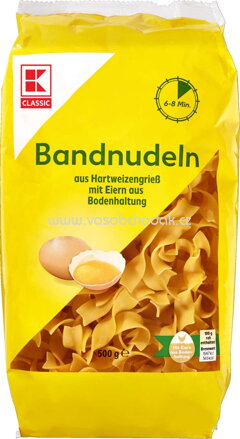 K-Classic Bandnudeln mit Ei, 500g