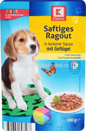 K-Classic Junior Saftiges Ragout in Sauce mit Geflügel, 100g