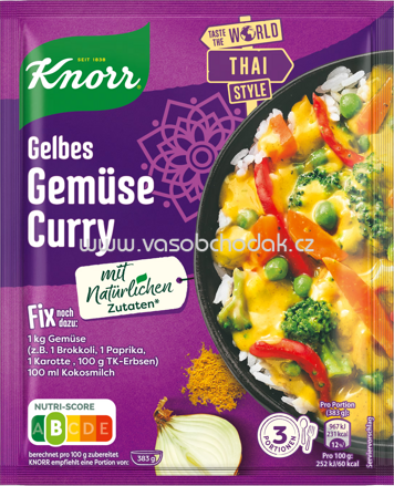 Knorr Fix Gelbes Gemüse Curry, 30g Knorr Fix Gelbes Gemüse Curry, 30g