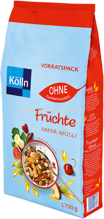 Kölln Müsli Früchte ohne Zuckerzusatz, 1,7 kg