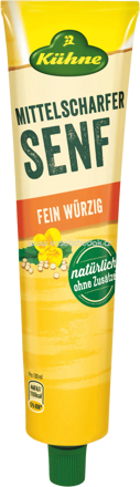 Kühne Senf Mittelscharf Fein Würzig Tube, 200 ml