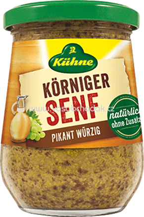 Kühne Körniger Senf - Pikant Würzig, Glas, 250 ml