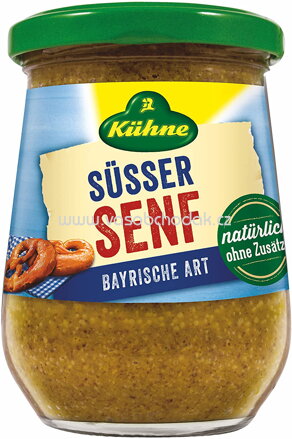 Kühne Süsser Senf - Bayrische Art, Glas, 250 ml