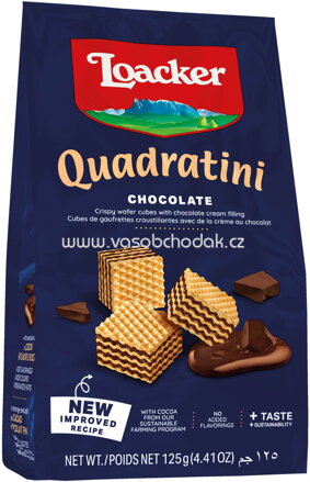 Loacker Quadratini Chocolate, 125g