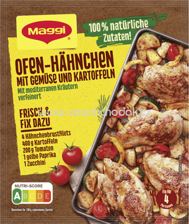 Maggi Fix Ofen Hähnchen mit Gemüse und Kartoffeln, 1 St