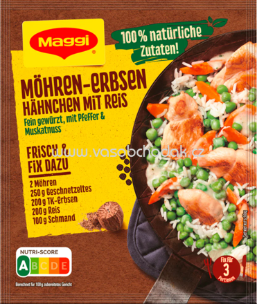 Maggi Fix Möhren Erbsen Hähnchen mit Reis, 1 St