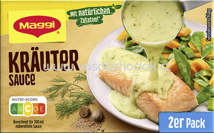 Maggi Kräuter Sauce, 2er Pack, ergibt 2 x 250 ml