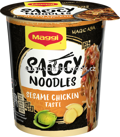 Maggi Magic Asia Saucy Noodles Sesame Chicken Taste, Becher, 1 St
