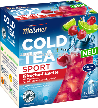 Meßmer Cold Tea Sport Kirsche-Limette, 14 Beutel