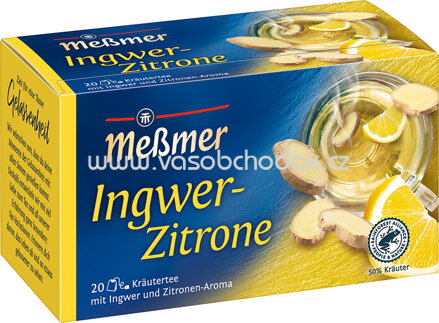 Meßmer Kräutertee Ingwer Zitrone, 20 Beutel