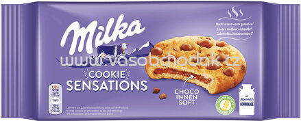 Milka Kekse Cookies Sensations Choco Innen Soft, 156g