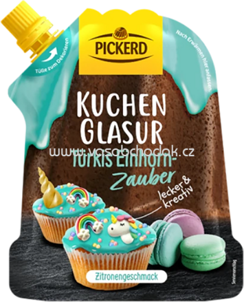 Pickerd Kuchenglasur Türkis Einhorn Zauber, 125g