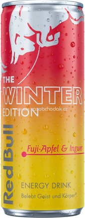 Red Bull Energy Drink Winter Edition Fuji-Apfel & Ingwer, 250ml Red Bull Energy Drink Winter Edition Fuji-Apfel & Ingwer, 250ml