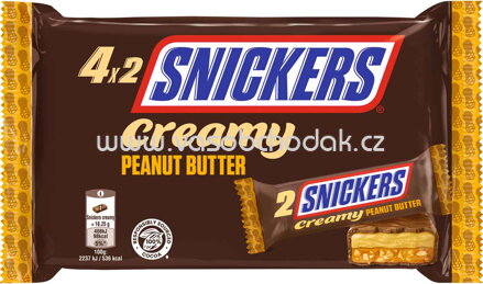 Snickers Creamy Peanut Butter, 4x36,5g, 146g Snickers Creamy Peanut Butter, 4x36,5g, 146g