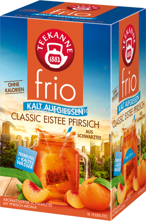 Teekanne frio Classic Eistee Pfirsich, 18 Beutel