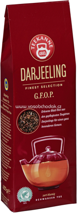 Teekanne Schwarzer Tee Darjeeling Finest Selection G.F.O.P., 250g