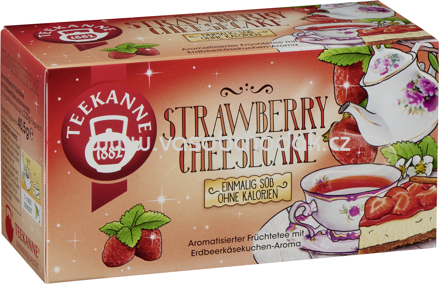 Teekanne Strawberry Cheesecake, 18 Beutel