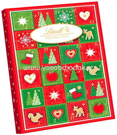 Lindt Frohes Fest Mini Tisch Adventskalender, 115g