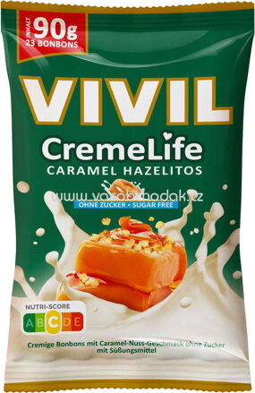 Vivil CremeLife Caramel Hazelitos ohne Zucker, 90g Vivil CremeLife Caramel Hazelitos ohne Zucker, 90g