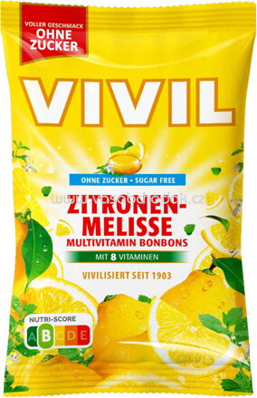 Vivil Multivitamin Bonbons Zitronenmelisse ohne Zucker, 120g