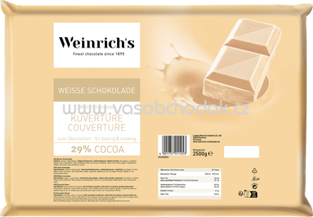 WEINRICHs Weisse Kuvertüre, 2,5 kg