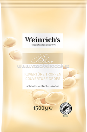 WEINRICHs Weisse Kuvertüre Tropfen, 1,5 kg