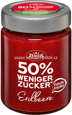 Zentis 50% Weniger Zucker Erdbeere, 195g