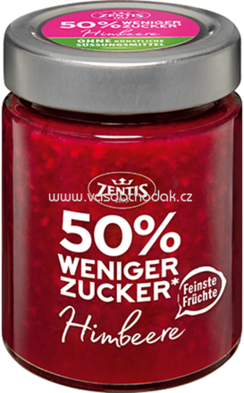 Zentis 50% Weniger Zucker Himbeere, 195g