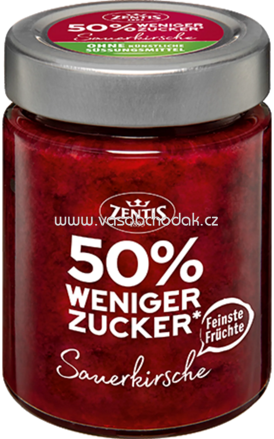 Zentis 50% Weniger Zucker Sauerkirsche, 195g