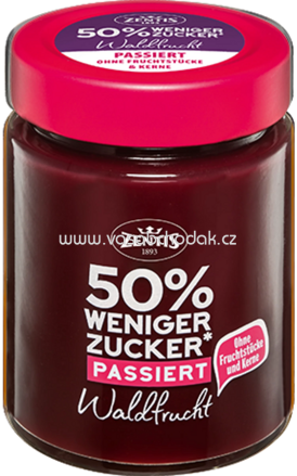 Zentis 50% Weniger Zucker Waldfrucht Passiert, 195g