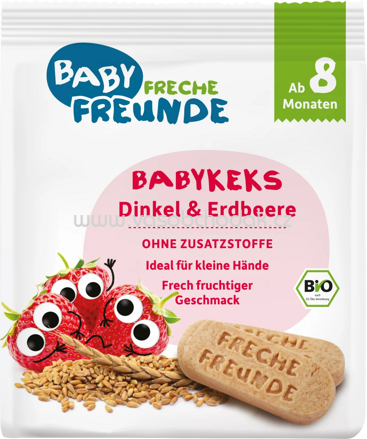 Freche Freunde Babykeks Dinkel & Erdbeere, ab 8. Monat, 100g