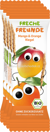 Freche Freunde Fruchtriegel Mango & Orange, 4 St