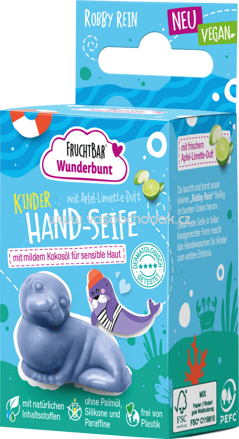 FruchtBar Seifenstück Kinder Handseife, Robbe, 25g