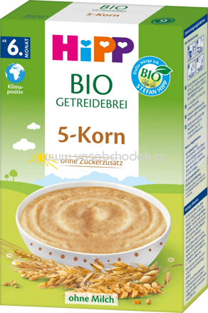 Hipp Bio Getreidebrei 5 Korn, ab 6. Monat, 200g