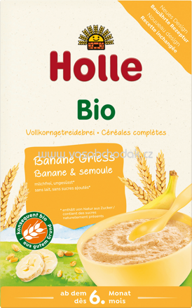 Holle baby food Bio Getreidebrei Banane Grieß, ab 6. Monat, 250g