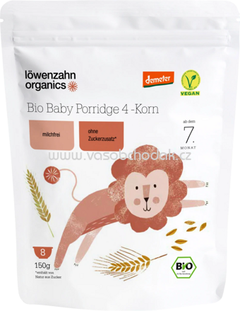 Löwenzahn Organics Getreidebrei Bio 4-Korn, ab 7. Monat, 150g