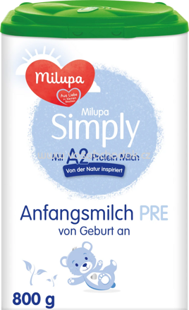 Milupa Anfangsmilch Simply PRE, von Geburt an, 800g