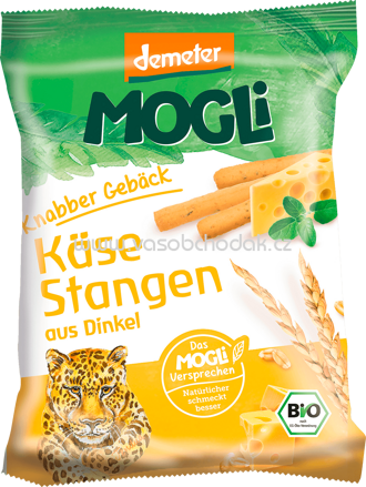 MOGLi Knabber Gebäck Käse Stangen aus Dinkel, 75g