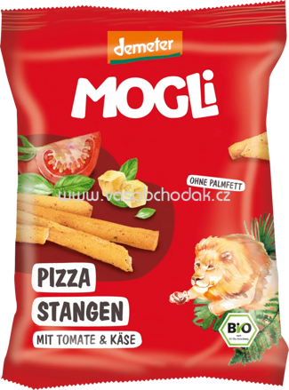 MOGLi Knabber Gebäck Pizza Stangen mit Käse und Olivenöl, 75g