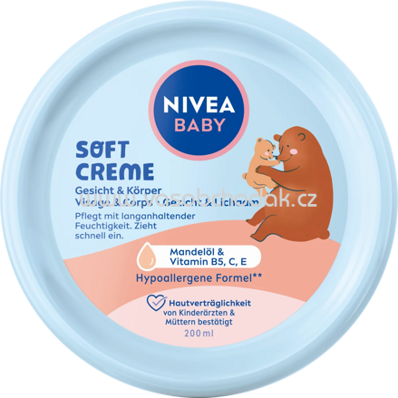 NIVEA BABY Pflegecreme Baby Soft Creme, 200 ml